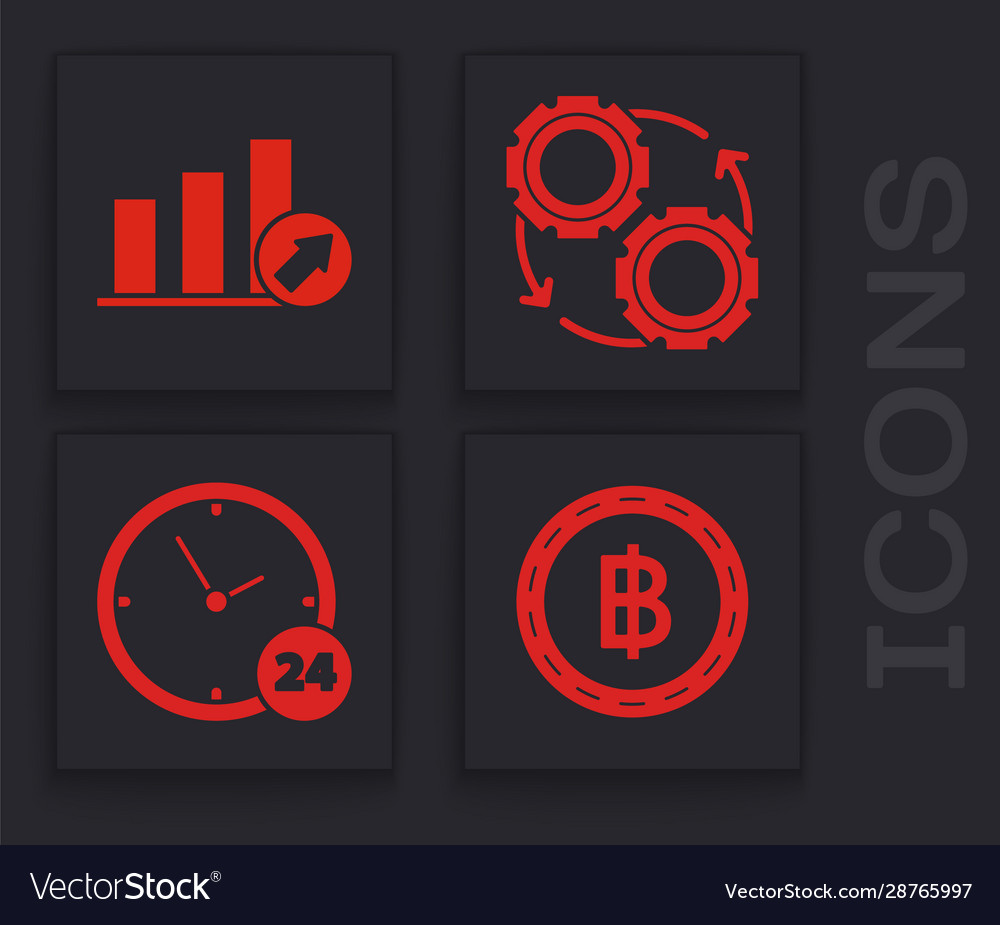Set cryptocurrency coin bitcoin presentation