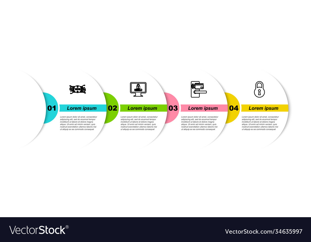 Set line vpn with microchip circuit monitor vector image Set line vpn with microchip circuit monitor