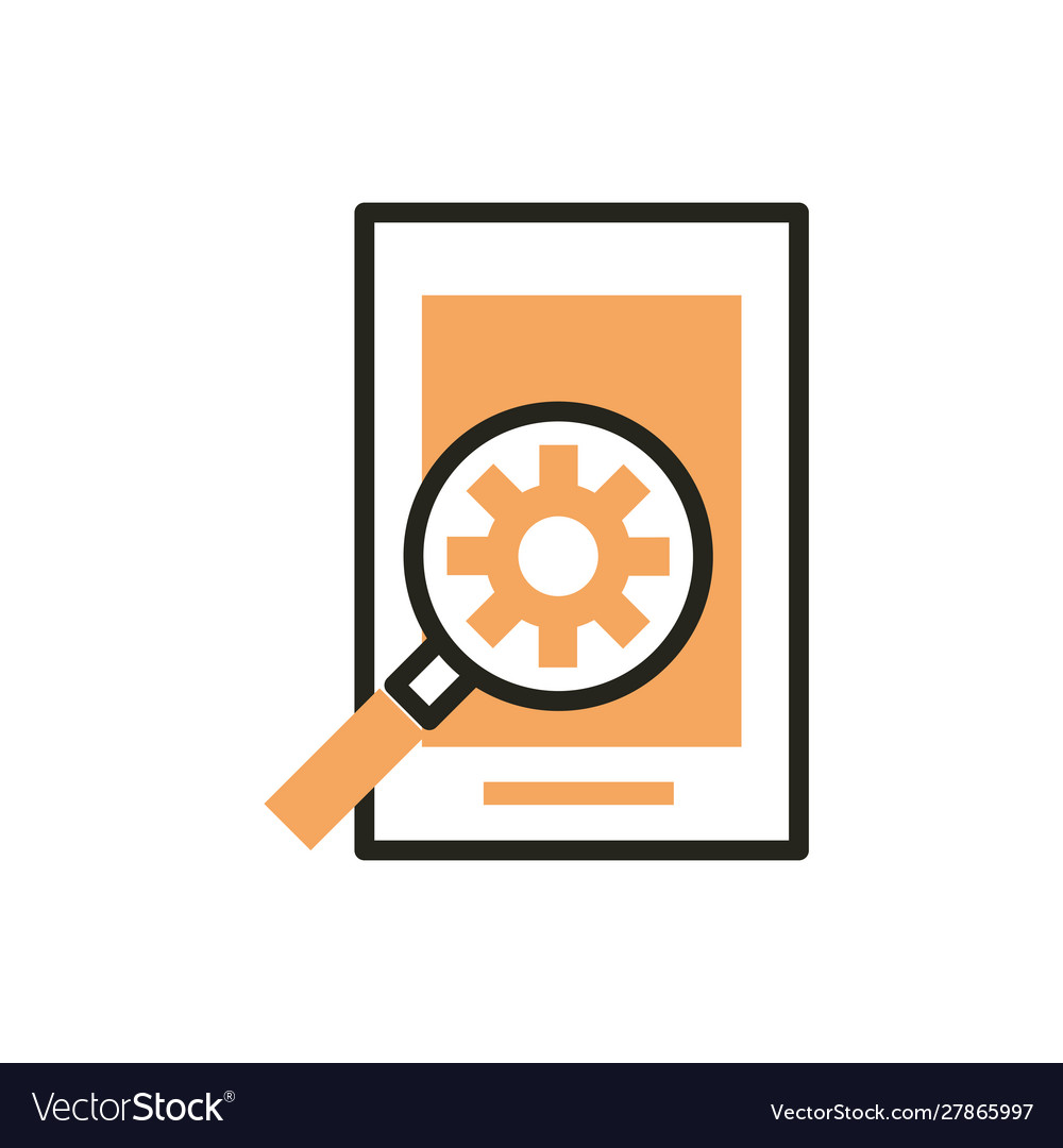 Smartphone app setting web development icon line