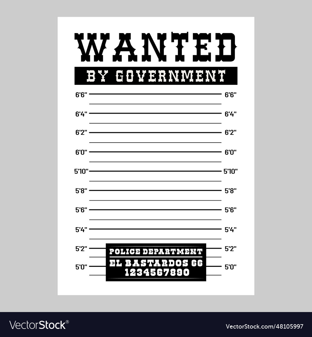 Westerm wanted poster template Royalty Free Vector Image