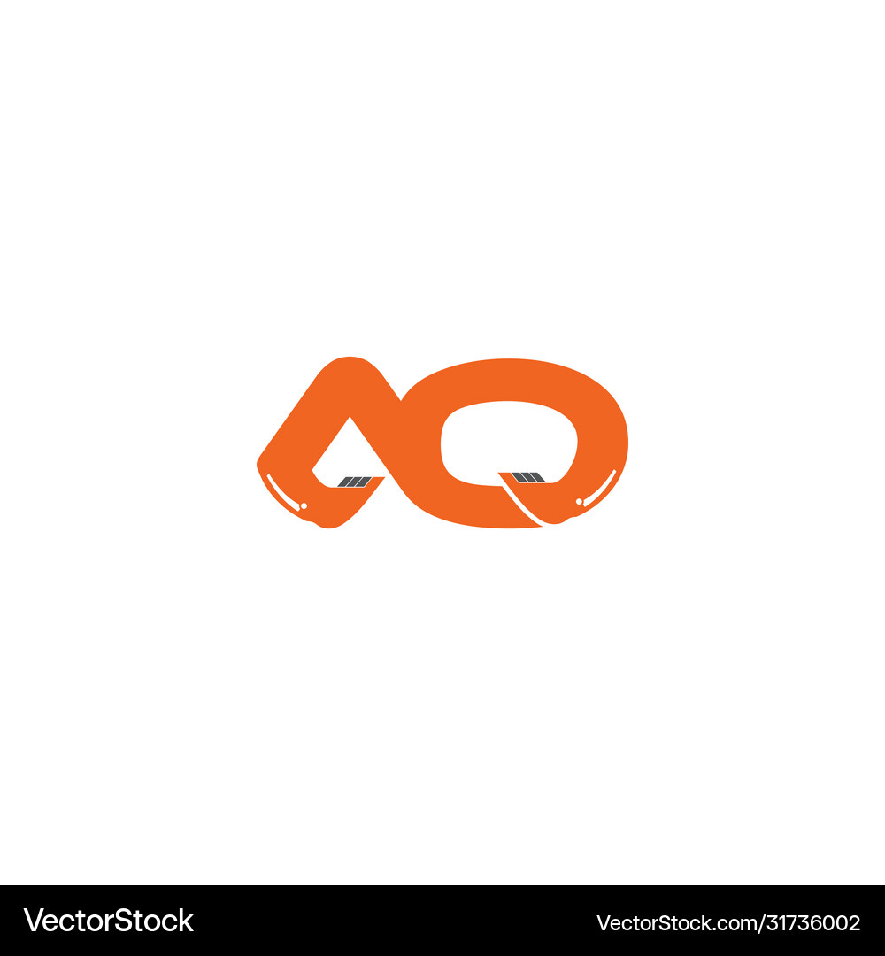 Ao letter logo icon design template elements Vector Image