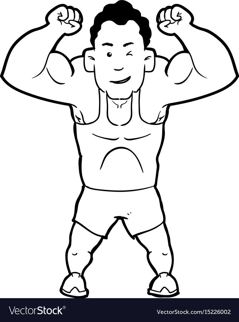 Body building and gym cartoon Royalty Free Vector Image