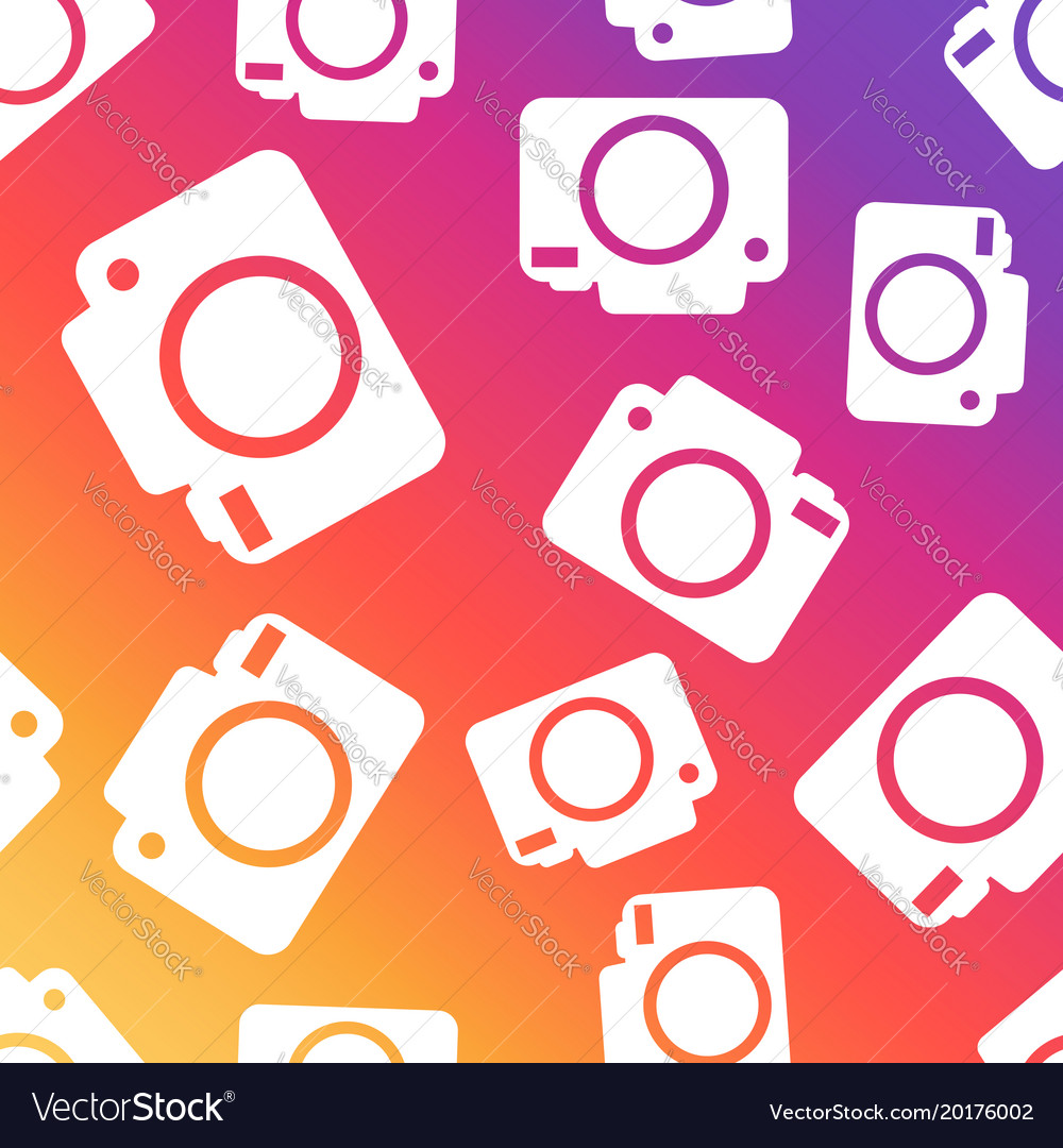 Camera seamless pattern background business flat