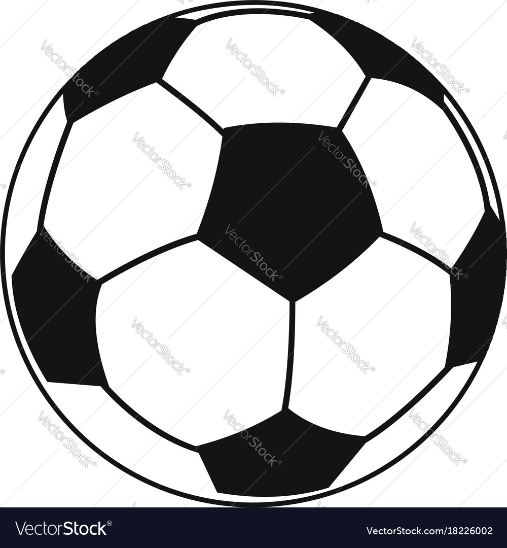 Football icon simple style Royalty Free Vector Image