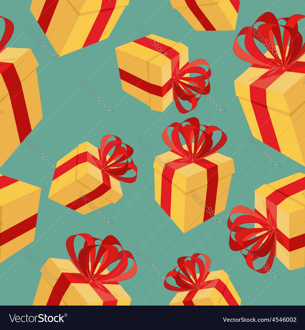 Gift boxes seamless pattern background