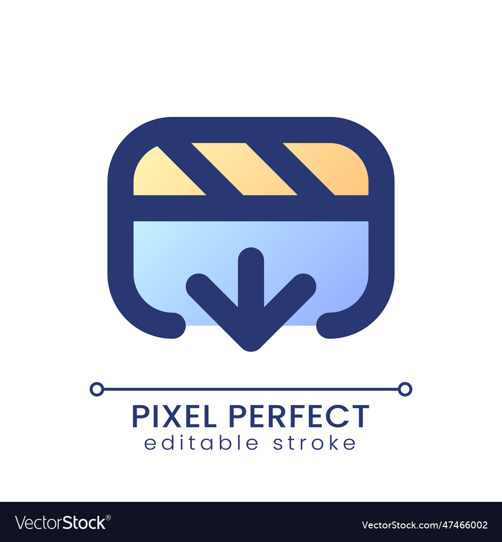 Import video file pixel perfect gradient fill ui vector image Import video file pixel perfect gradient fill ui
