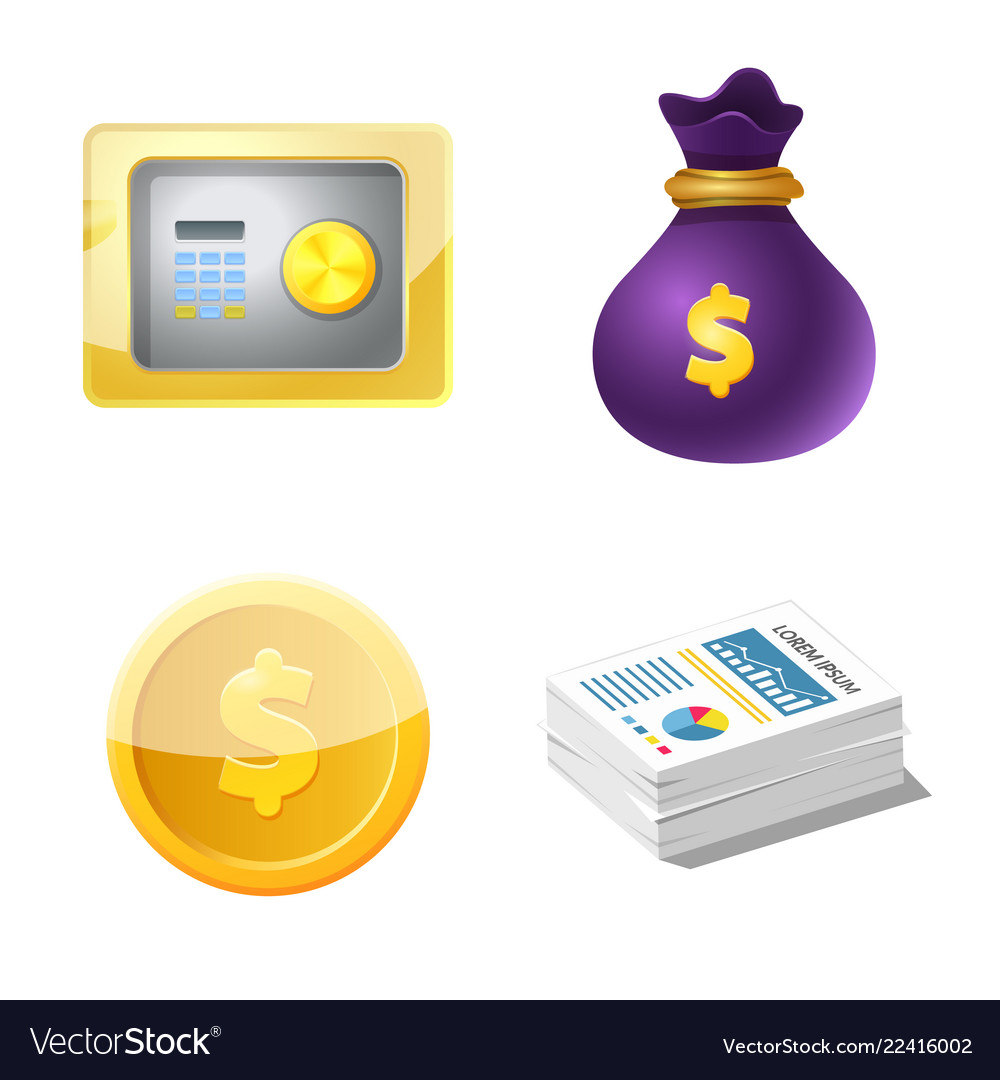 Isolated object of bank and money logo collection