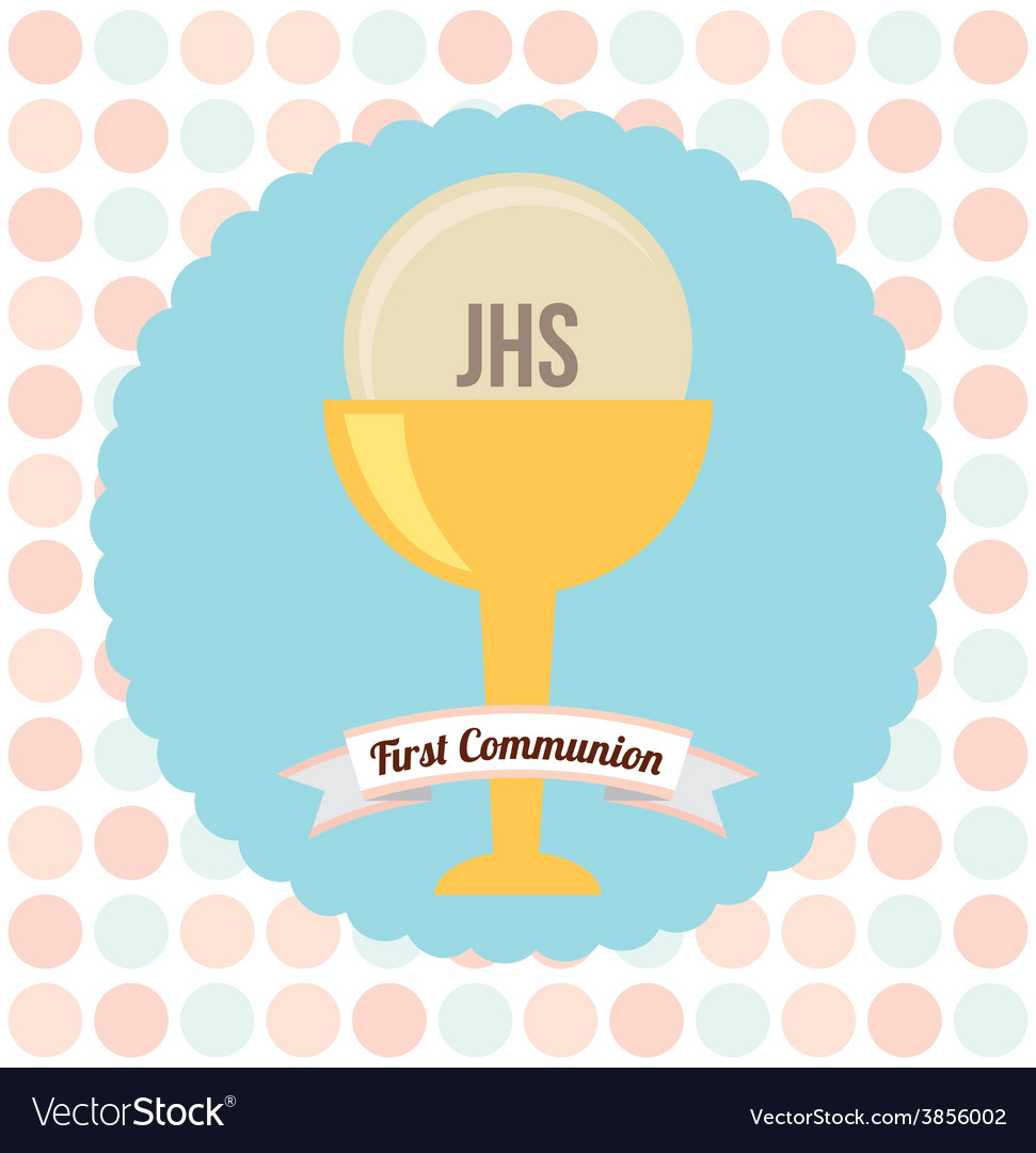 My first communion Royalty Free Vector Image - VectorStock