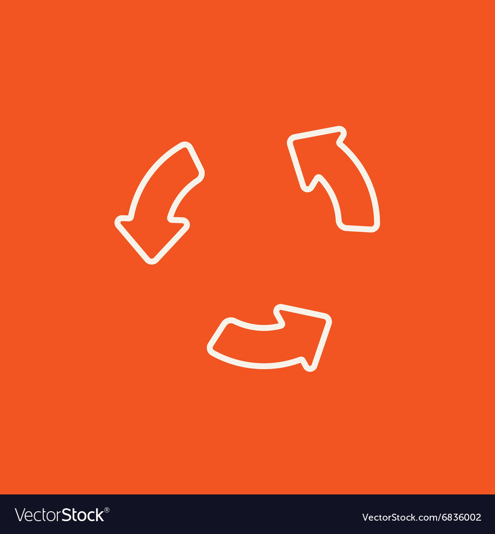 Replay button line icon