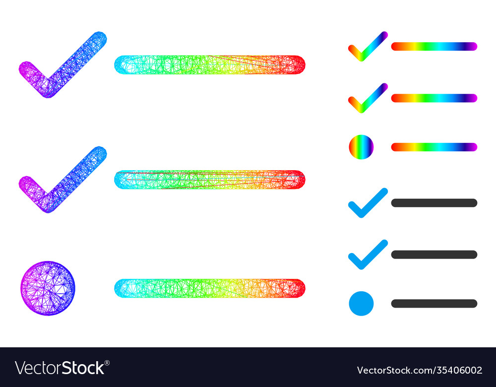 Spectrum net gradient checklist icon vector image Spectrum net gradient checklist icon
