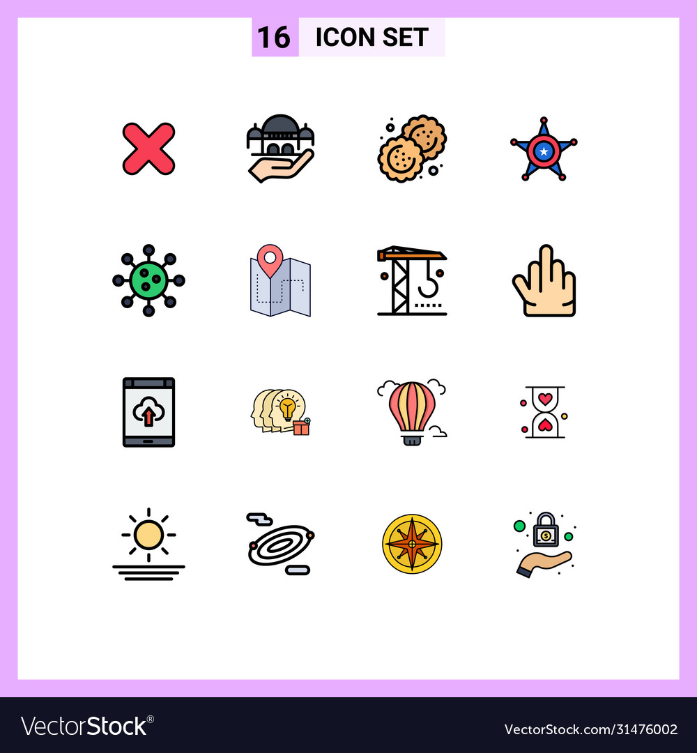 User interface pack 16 basic flat color filled