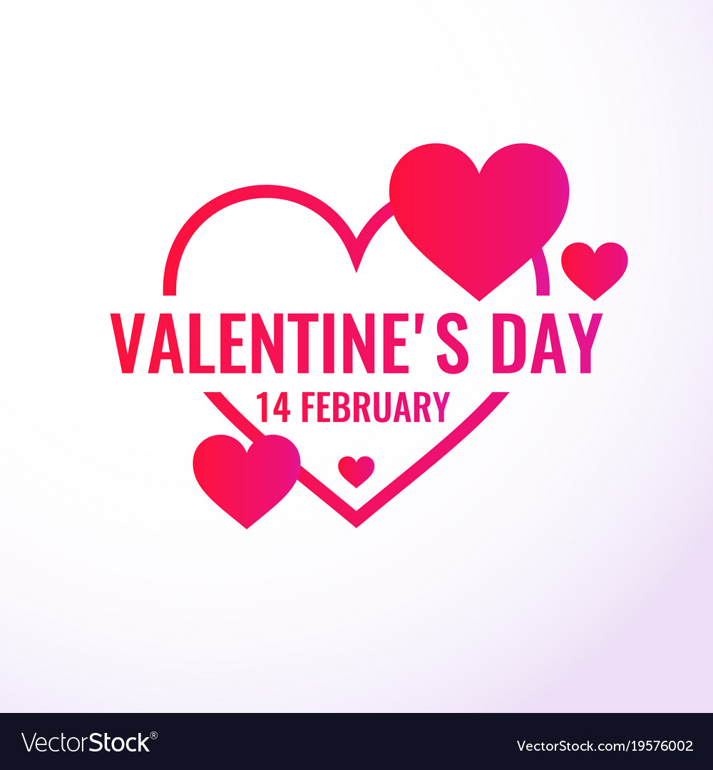 Valentine day february 14 original and Royalty Free Vector