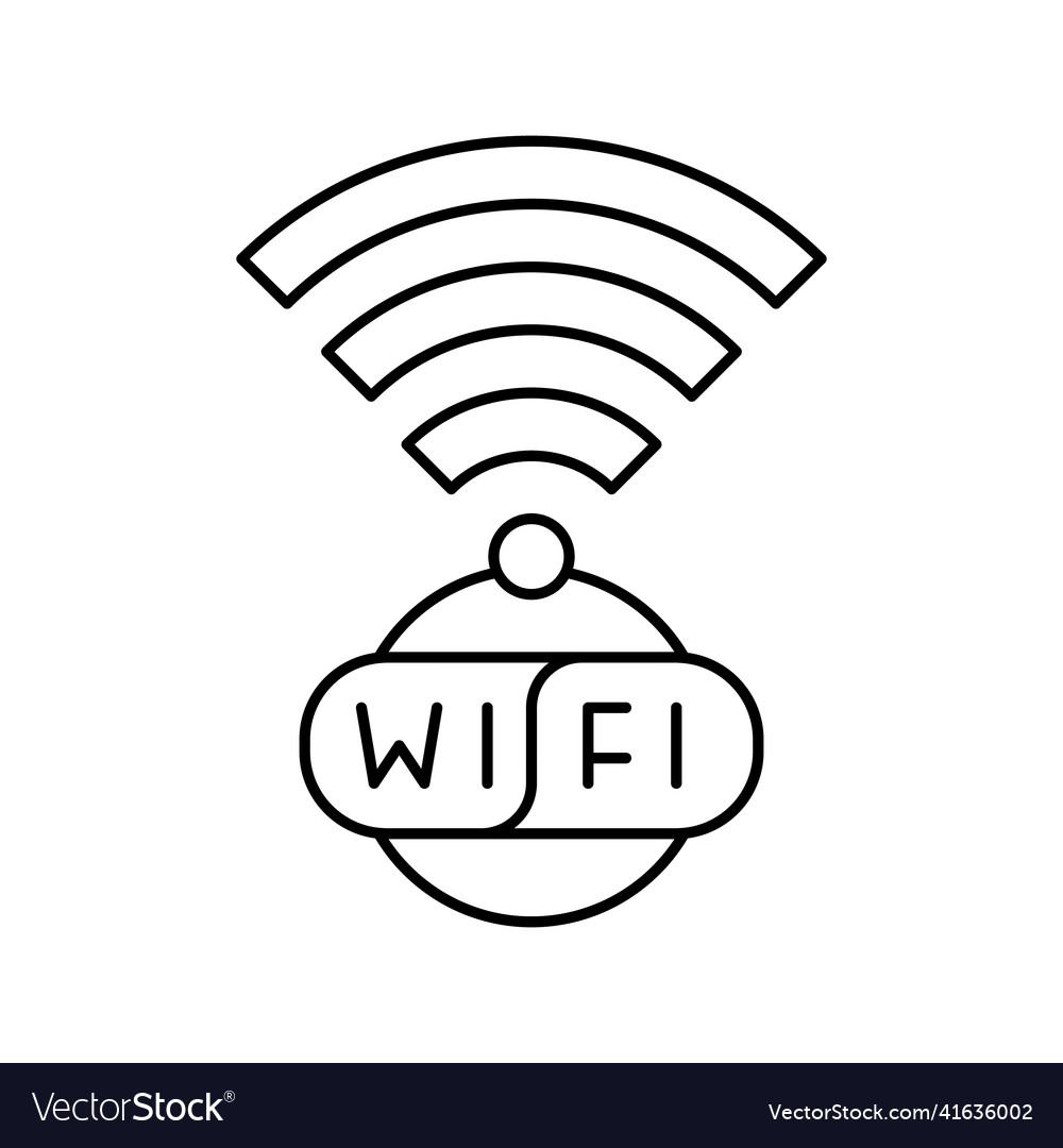 Wireless wifi connection line icon