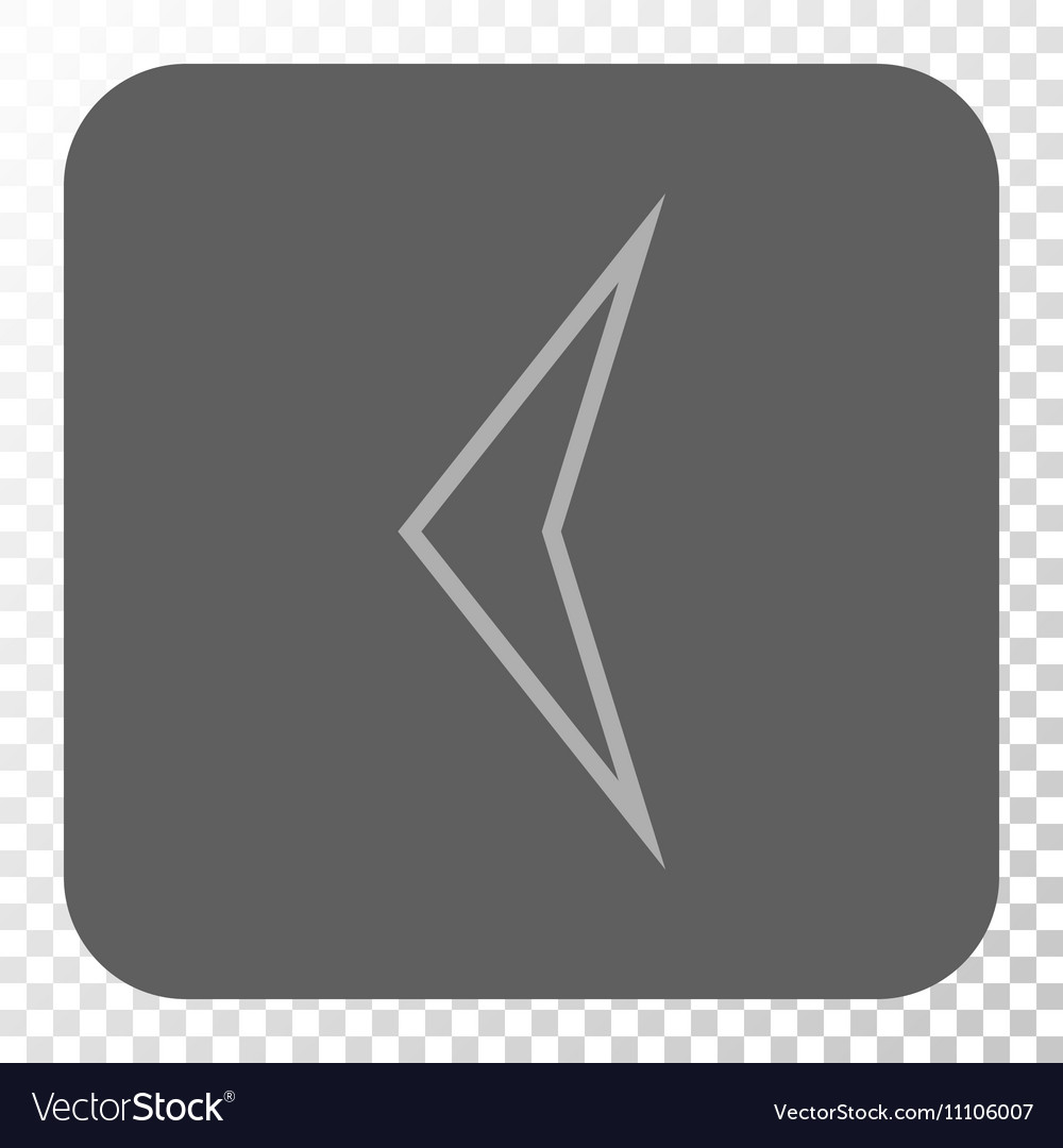 Arrowhead left rounded square button