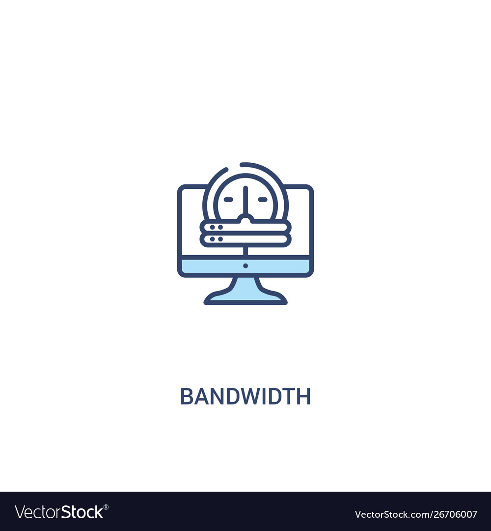 Bandwidth concept 2 colored icon simple line