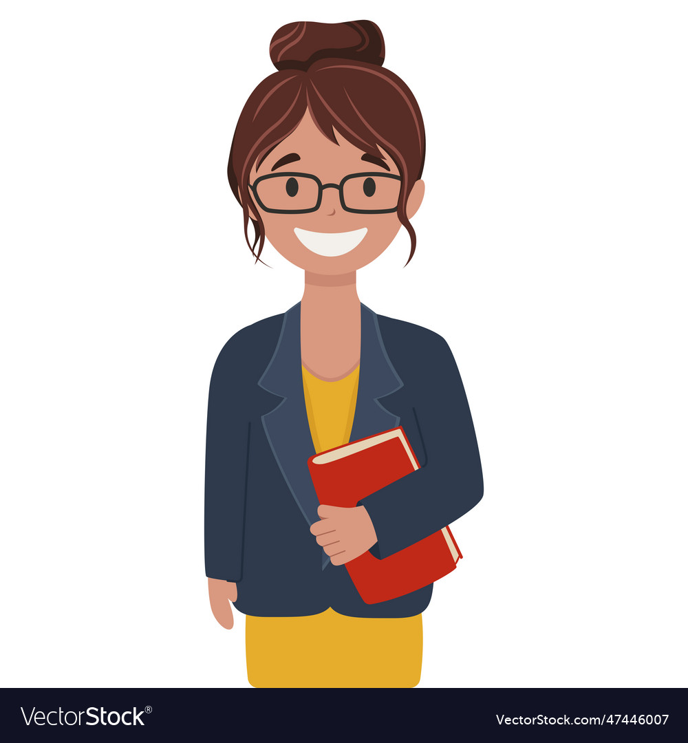Character profession teacher or educator vector image Character profession teacher or educator
