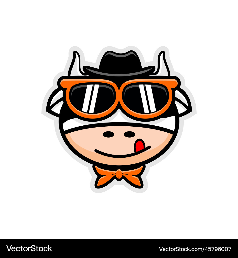 Cow head Royalty Free Vector Image - VectorStock