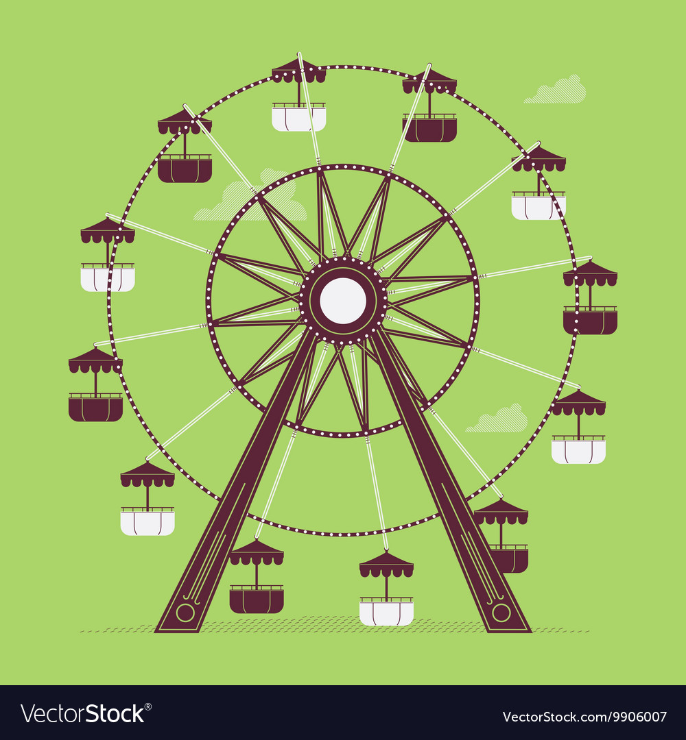 Ferris wheel icon Royalty Free Vector Image - VectorStock