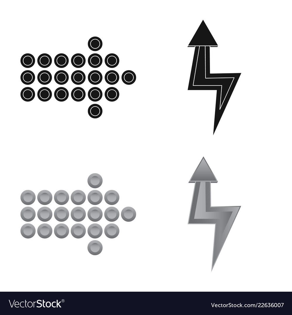 Isolated object of element and arrow symbol