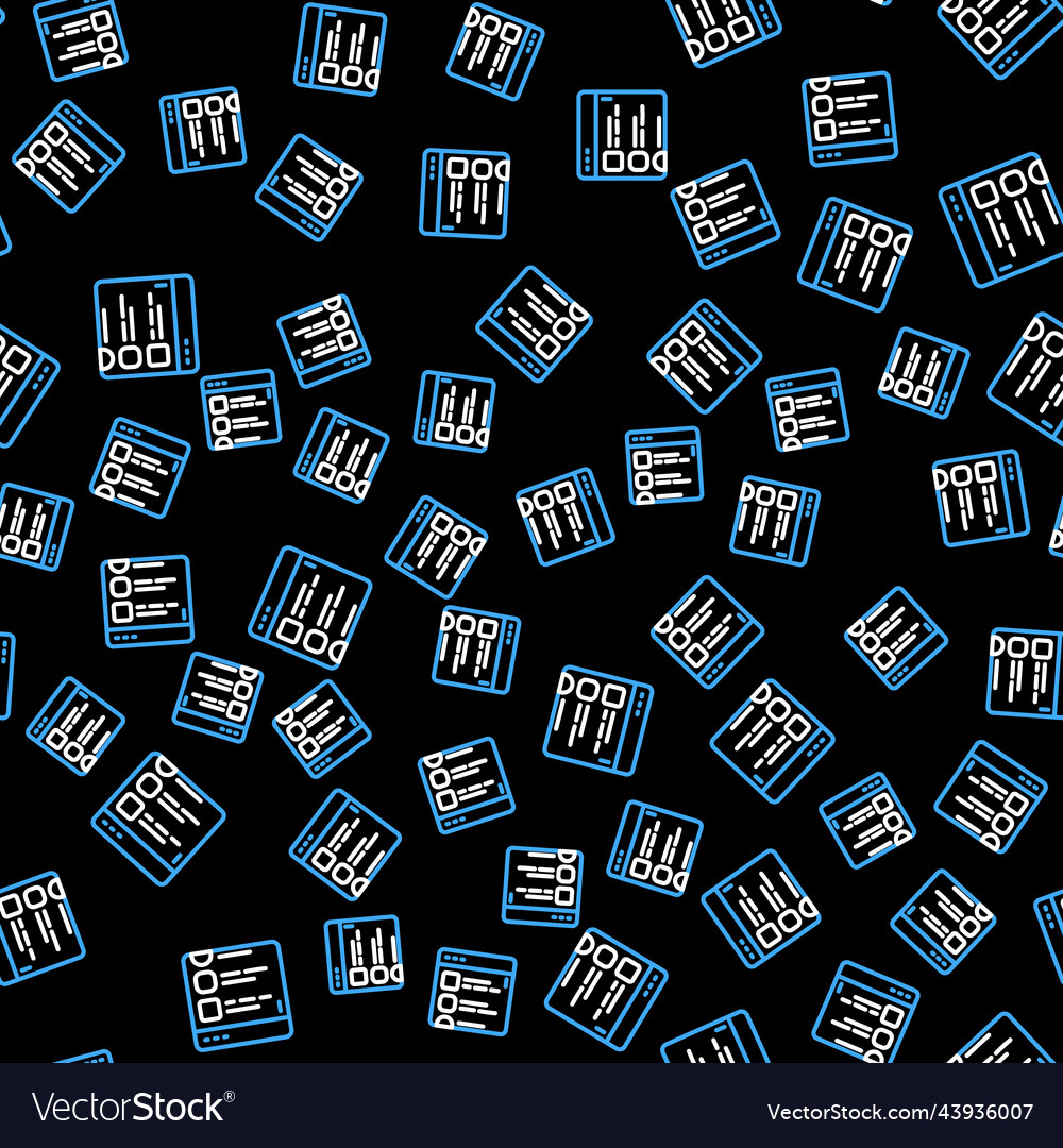 Line browser files icon isolated seamless pattern vector image Line browser files icon isolated seamless pattern