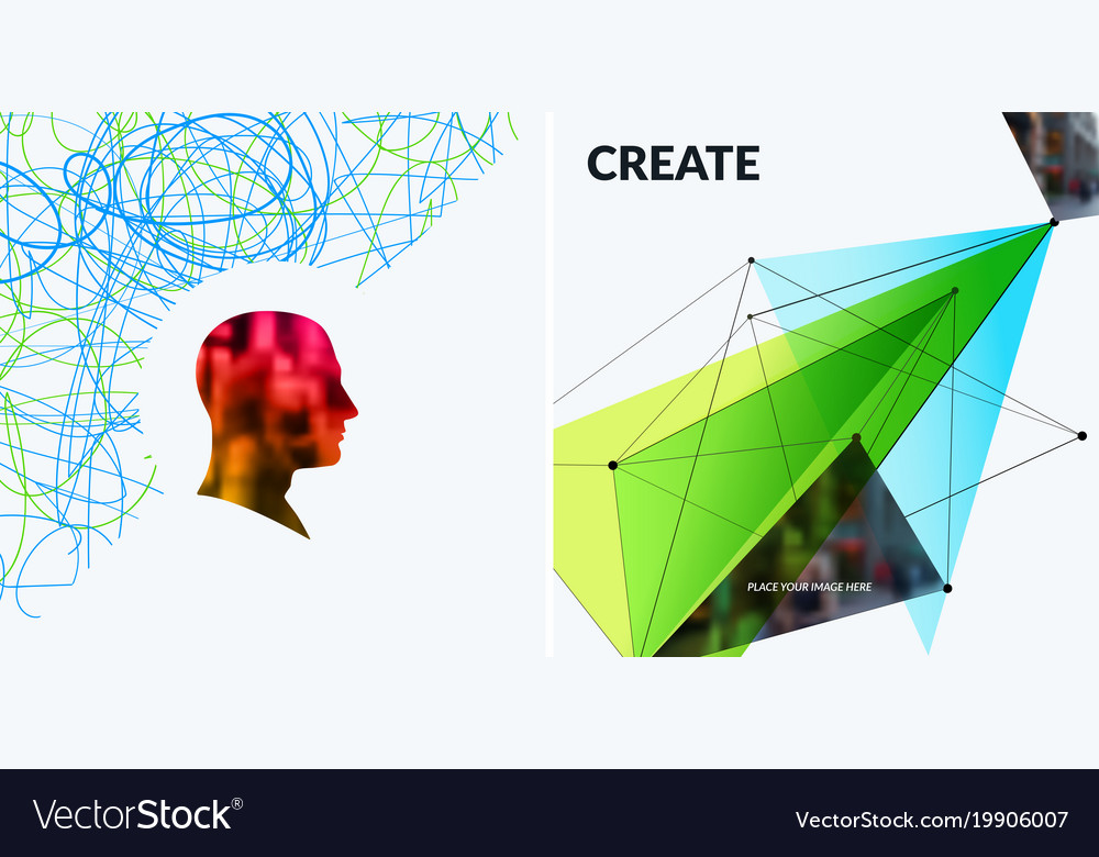 Set of abstract design elements for graphic