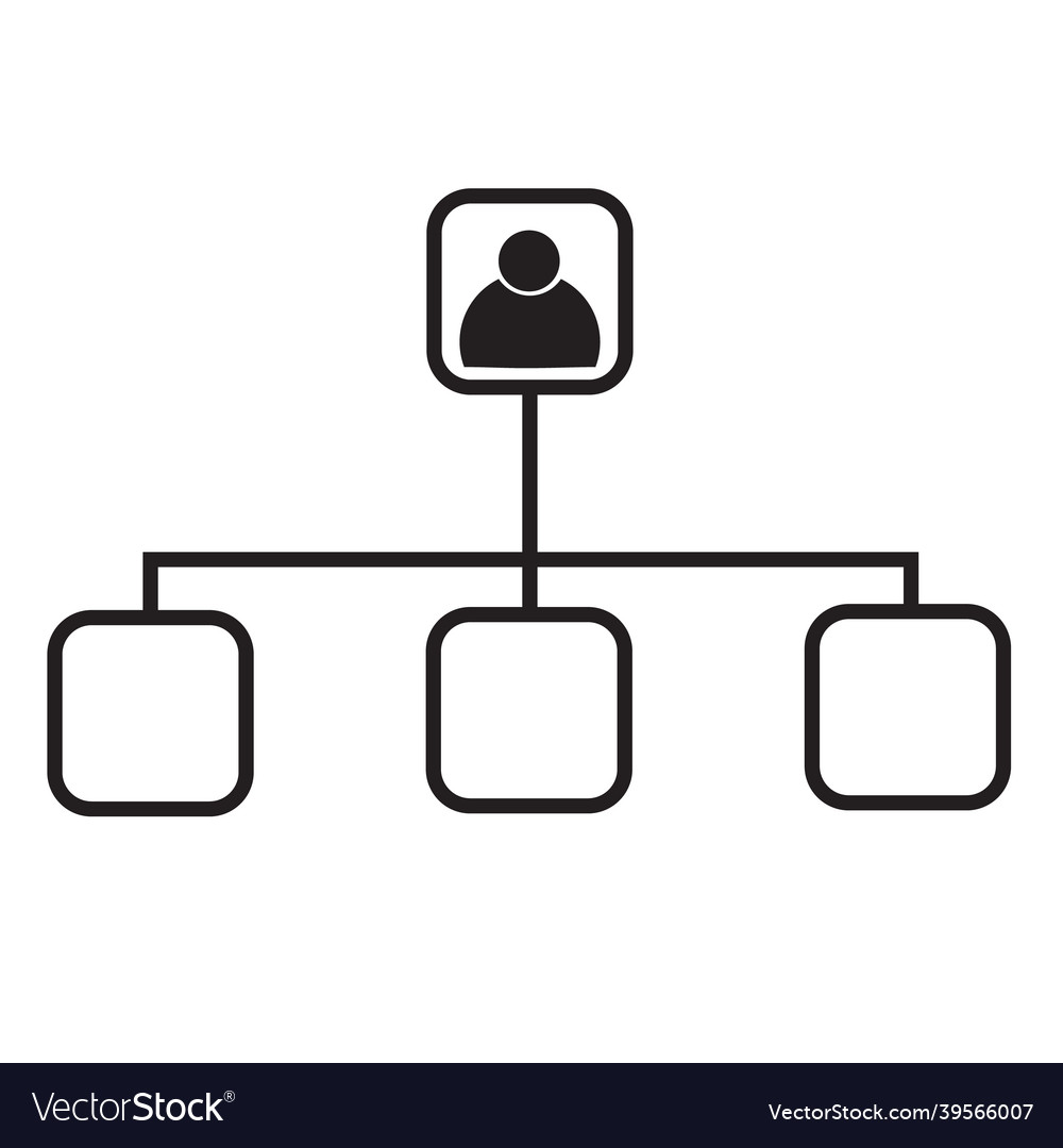 Structure icon on white background hierarchy