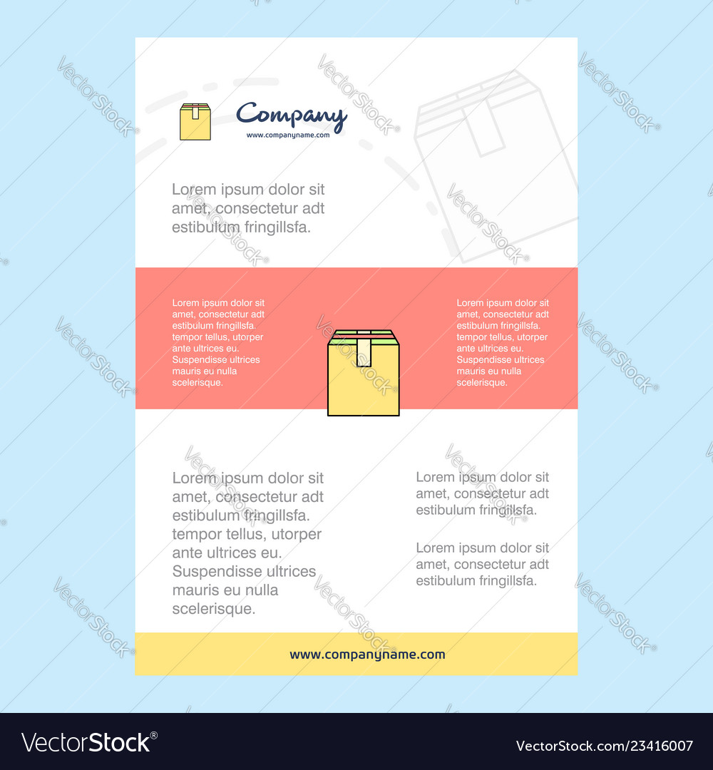 Template layout for database company profile