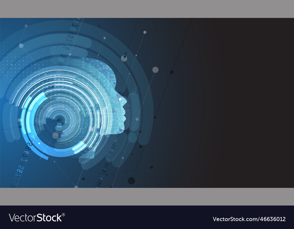 Artificial intelligence technology web background vector image Artificial intelligence technology web background
