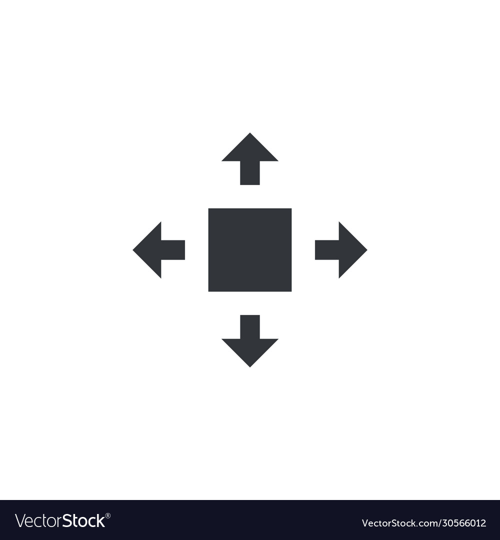 Delivery logistic package with four arrows Vector Image Delivery logistic package with four arrows