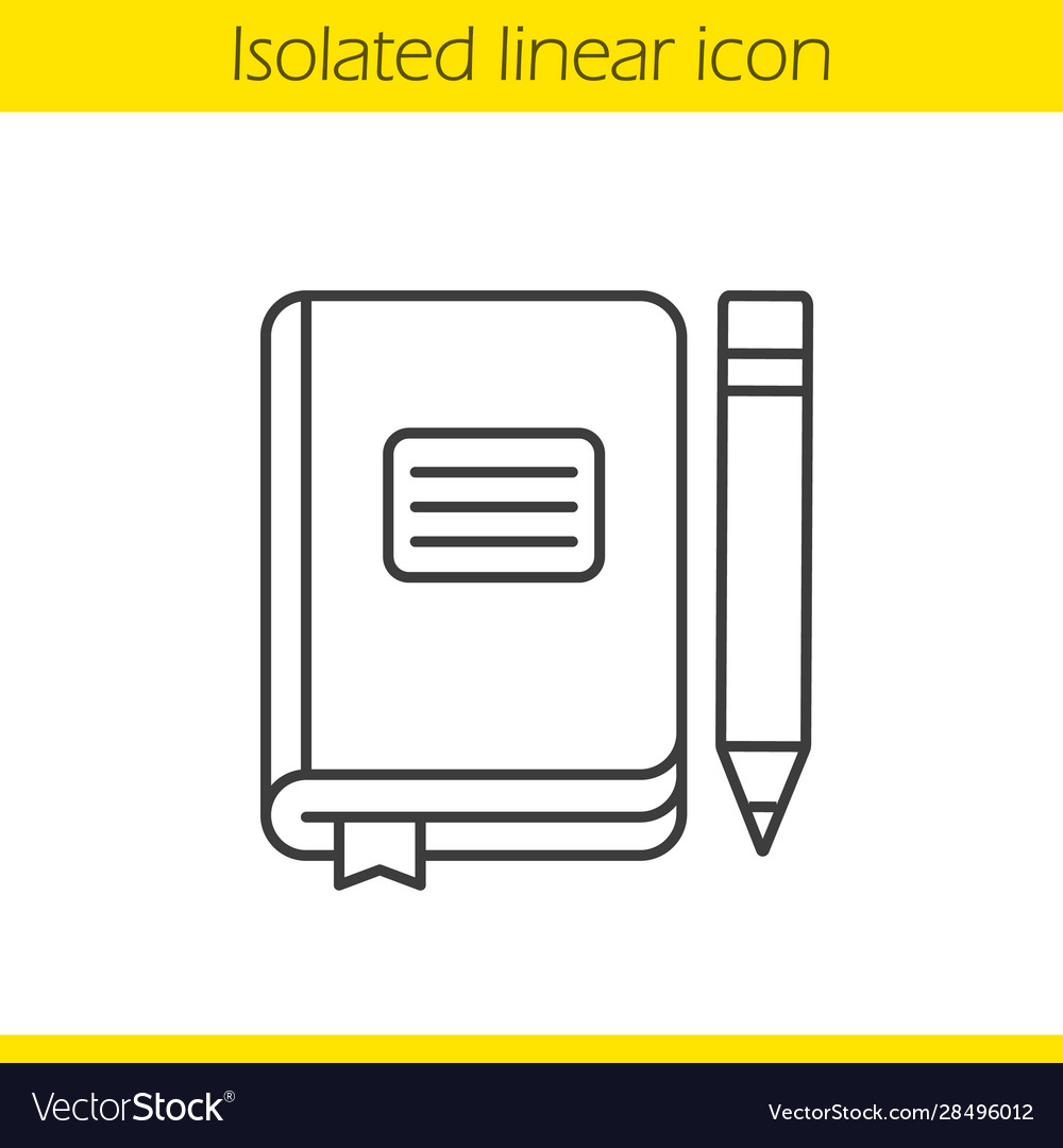 Diary notebook linear icon