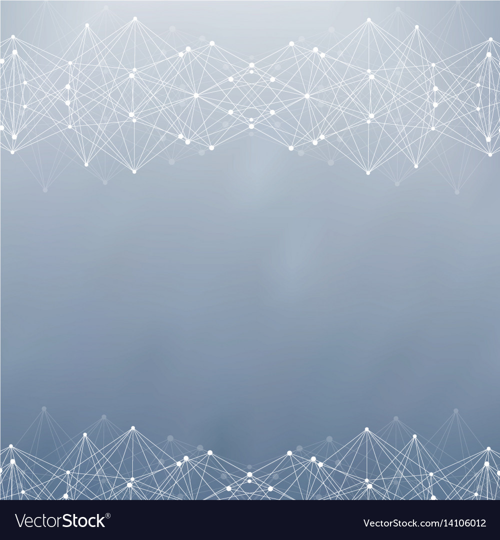 Geometric abstract background with connected line