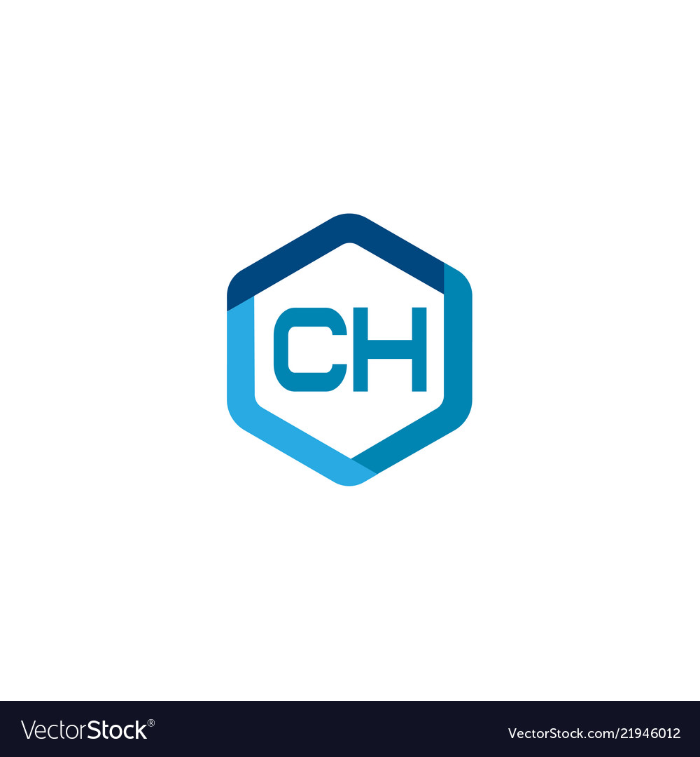 Initial letter ch logo template design