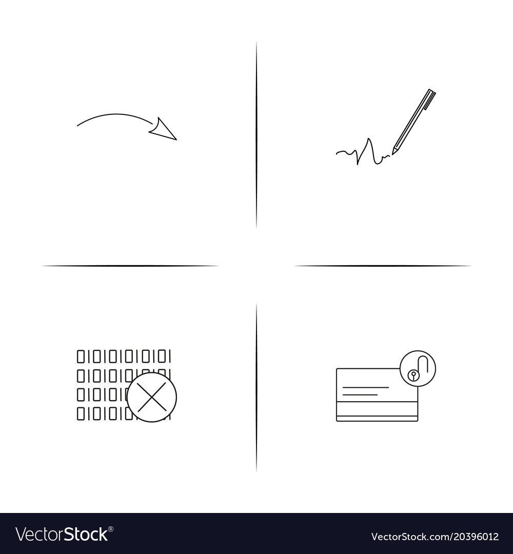 Interface simple linear icon setsimple outline