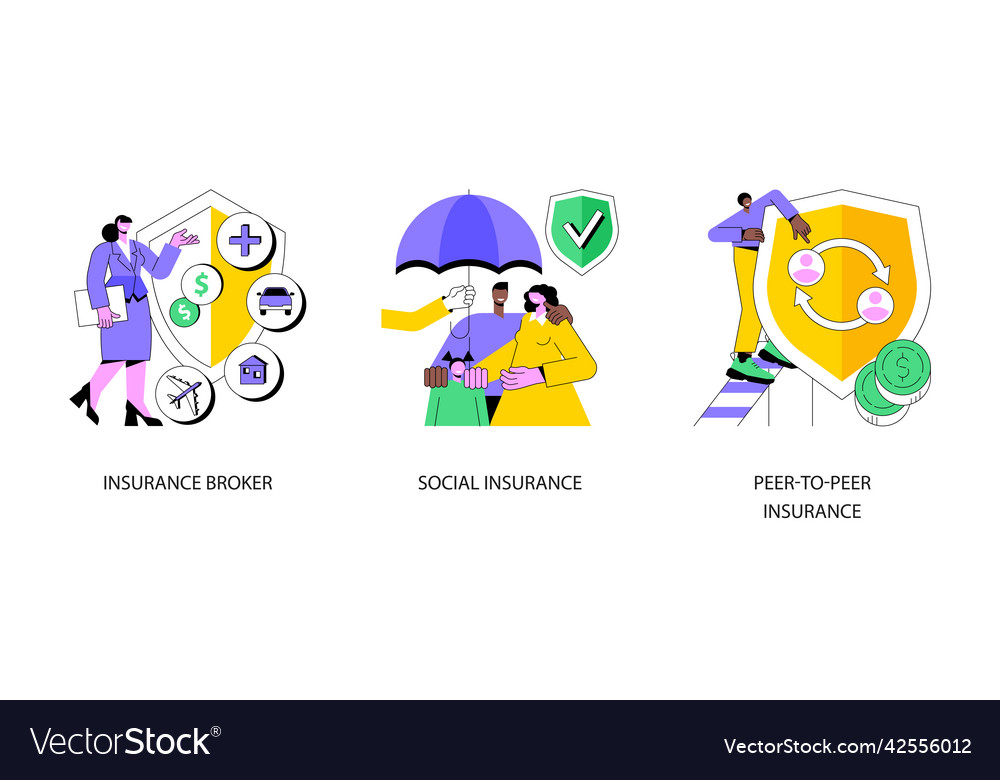 Risk insurance abstract concept Royalty Free Vector Image
