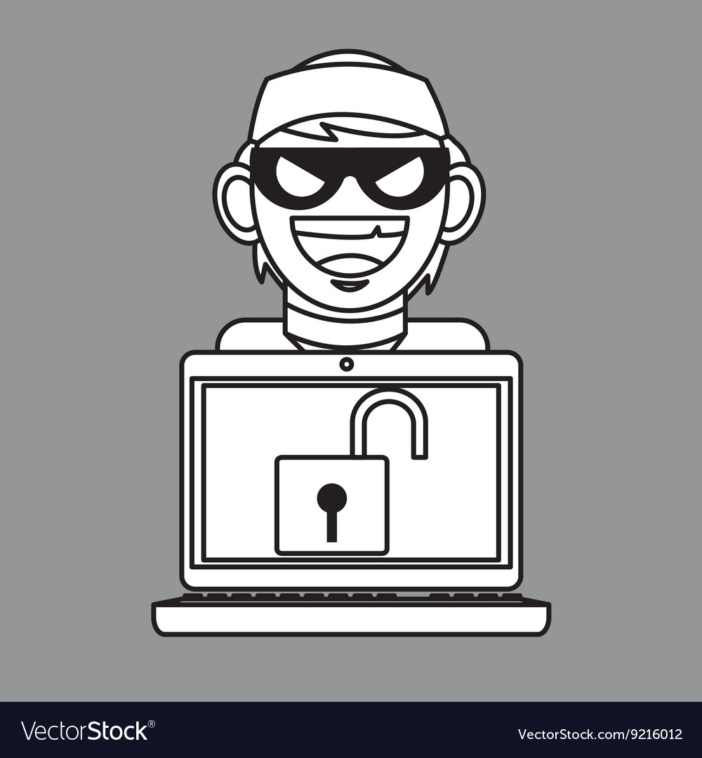 Security system design technology icon isolated
