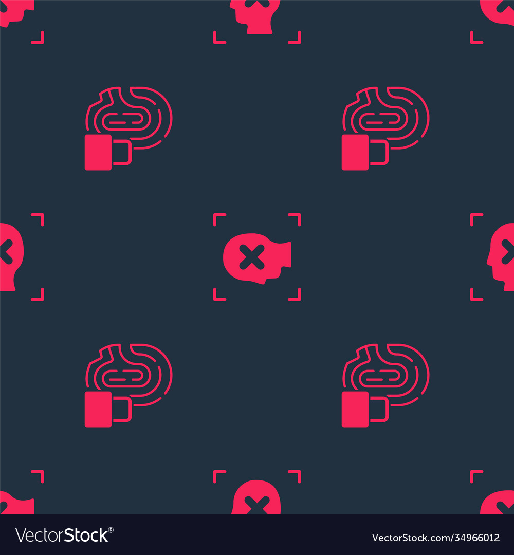 Set fingerprint with lock and rejection face vector image Set fingerprint with lock and rejection face