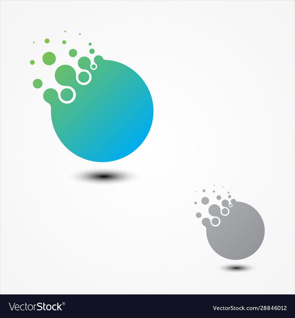 Simple circular pixel design in flat style