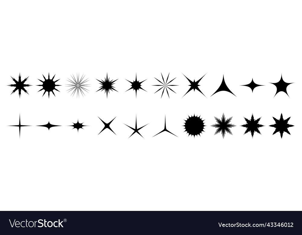 Star icon collection Royalty Free Vector Image