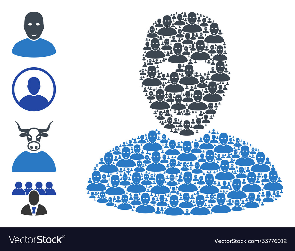 User recursive mosaic self icons vector image User recursive mosaic self icons