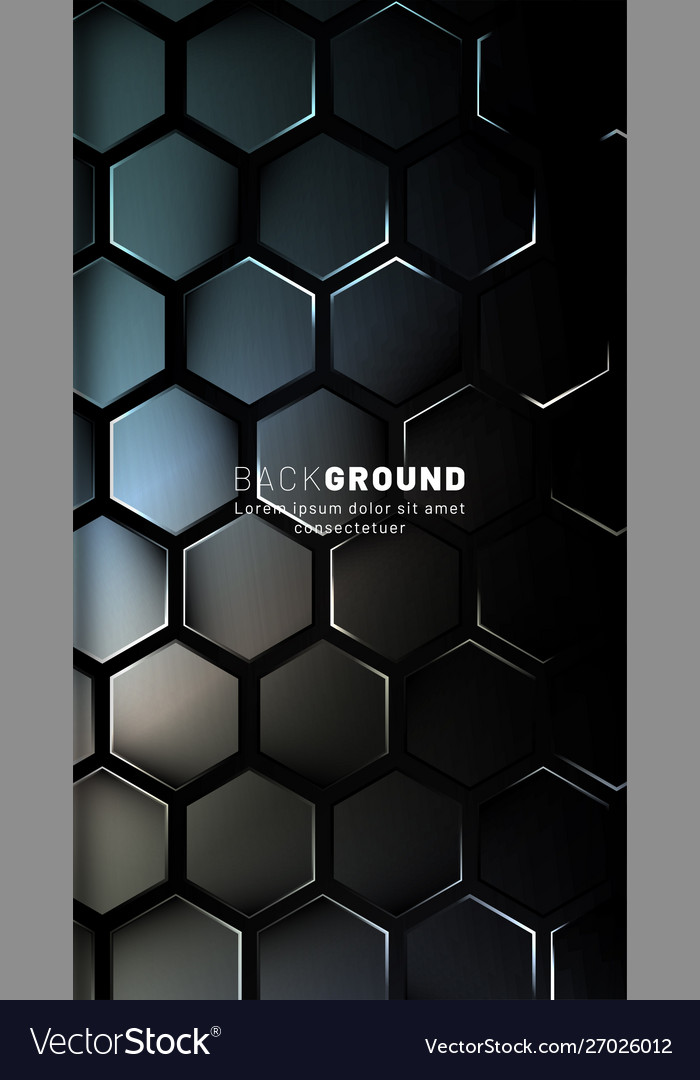Vertical hexagon background gradient color light