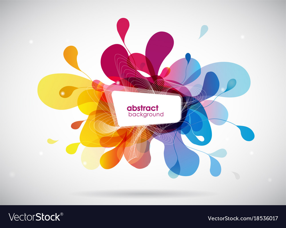 Abstract colored background with different shapes