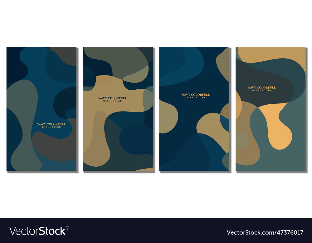 Abstract wavy set background design with winter vector image Abstract wavy set background design with winter