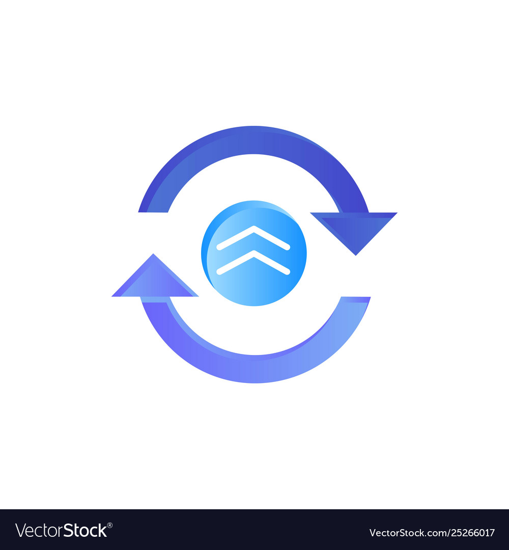 Pfeil aktualisieren Nachladen Computing flache Farbe Symbol vector image Pfeil aktualisieren Nachladen Computing flache Farbe Symbol