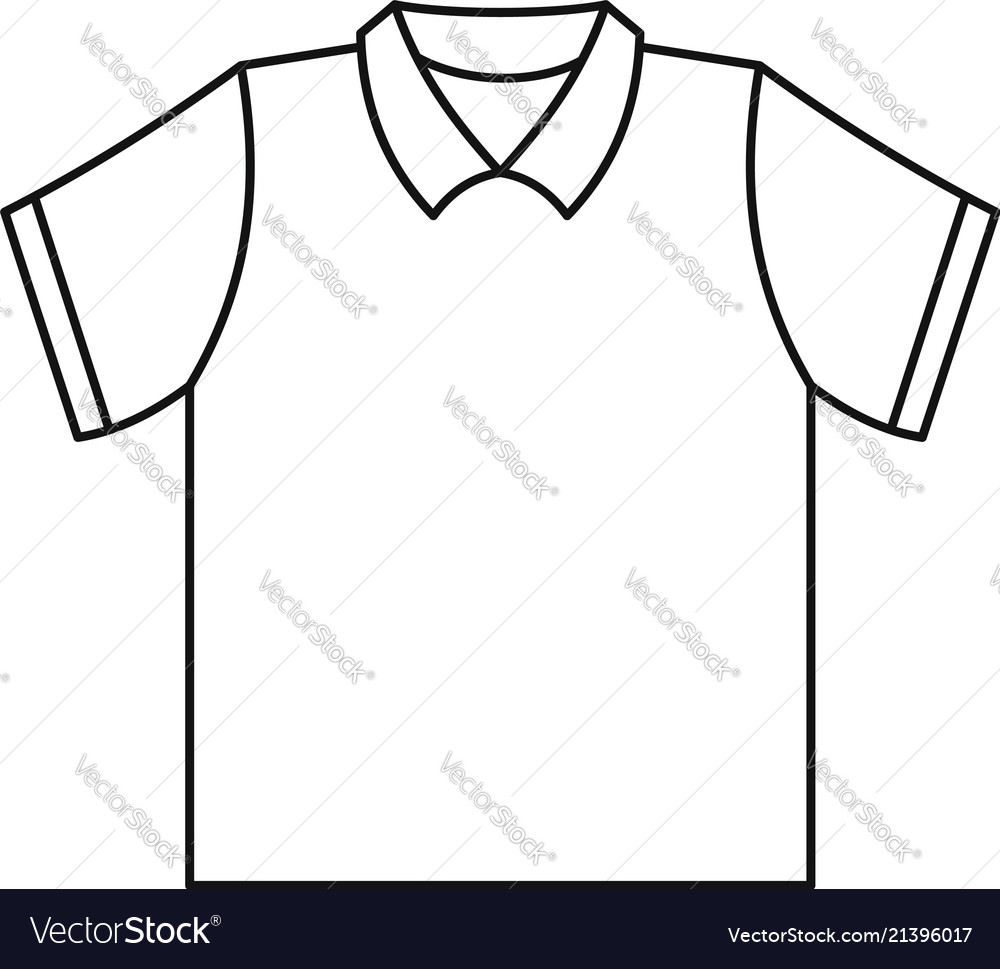 Download Clean polo shirt icon outline style Royalty Free Vector