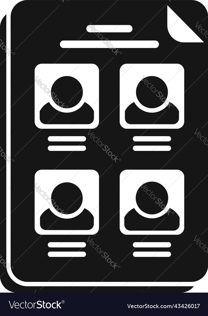 Client Datasheet Icon Simple Data Crm Royalty Free Vector