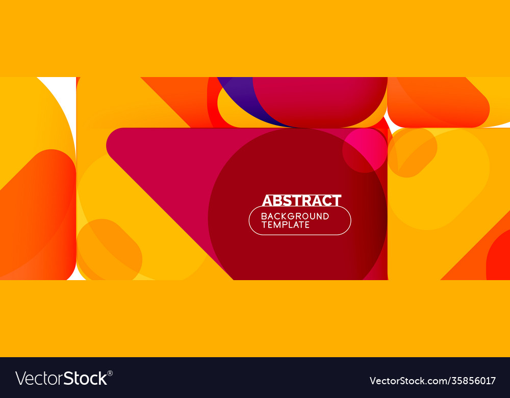 Flat geometric round shapes and dynamic lines vector image Flat geometric round shapes and dynamic lines