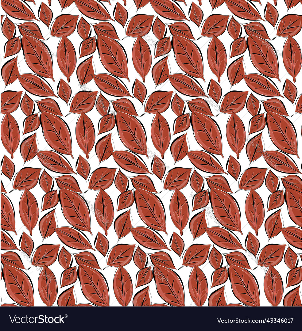 Hand drawn doodle autumn leaves Royalty Free Vector Image