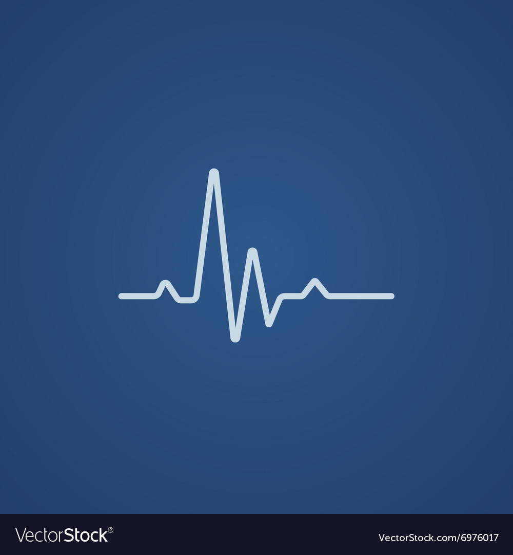 Hheart beat cardiogram line icon