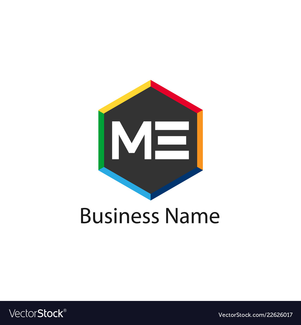 Initial letter me logo template design Royalty Free Vector
