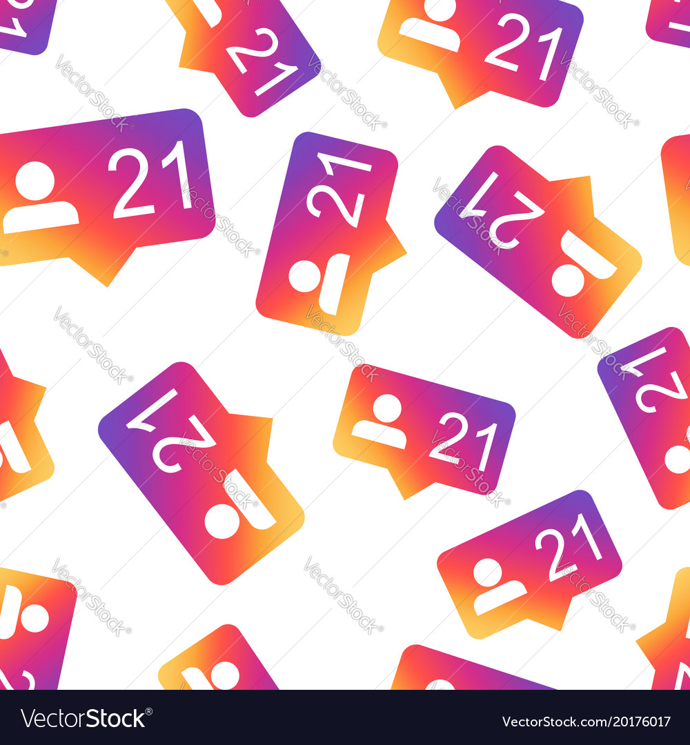 Like comment follower seamless pattern background